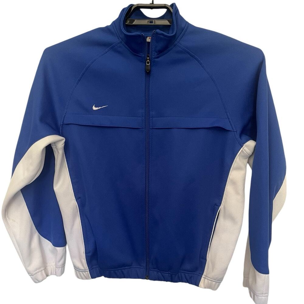 Vtg Y2K Nike Youth Track Jacket Sz XL Swoosh Retro Street Athleisure Zip Up